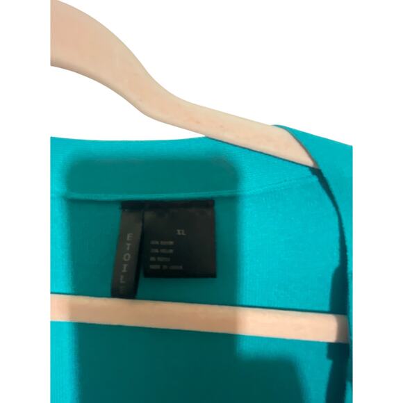 Woman's Etoile Aqua Cardigan Western Ranch Rodeo Cowgirl Cowboy Redneck XL - Picture 4 of 4